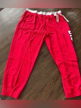 Alice + Olivia Red Track Joggers